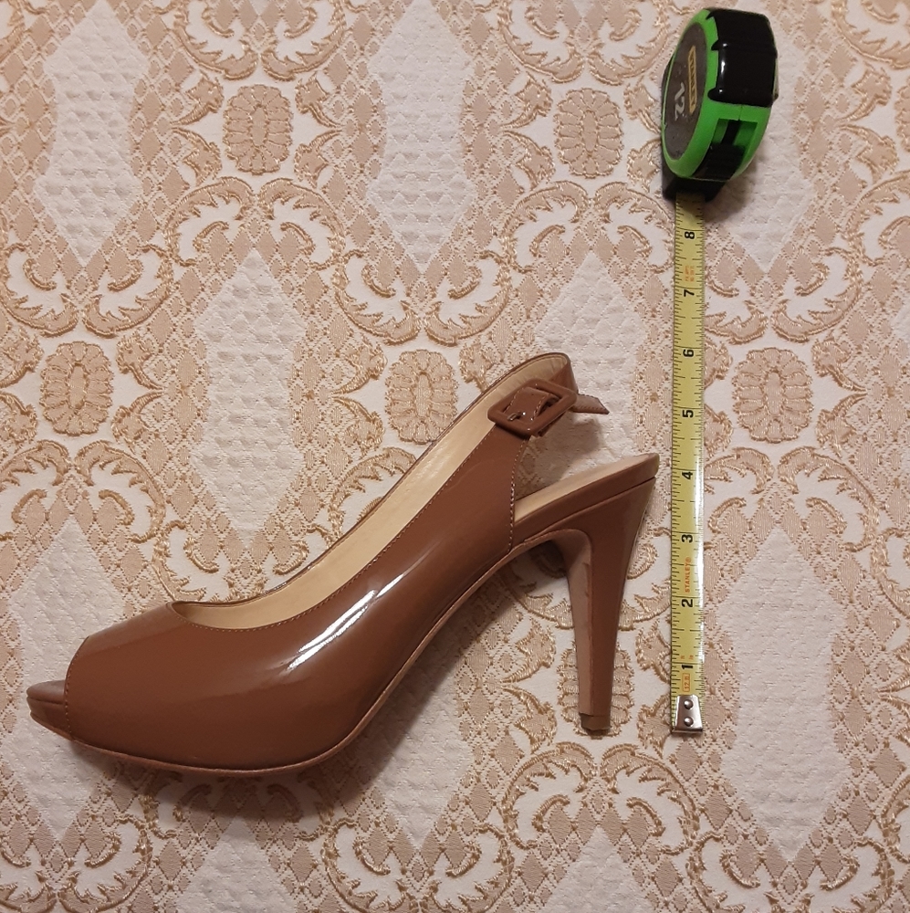 TALBOTS EDITH 4 PRAILINE COLOR PLATFORM HIGH HEEL SHOE SIZE 8M - Picture 8 of 10